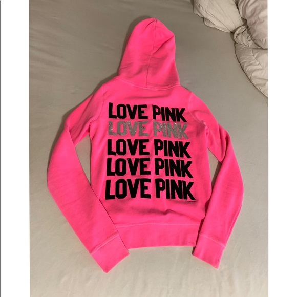 PINK Victoria's Secret Sweaters - Sequin Victoria secret PINK classic zip up hoodie